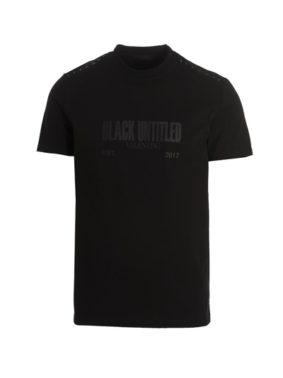 Shop Valentino Black Untitled T-shirt