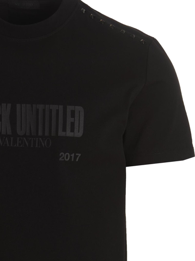 Shop Valentino Black Untitled T-shirt
