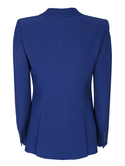 Shop Alexander Mcqueen Single-breasted Blue Jacket