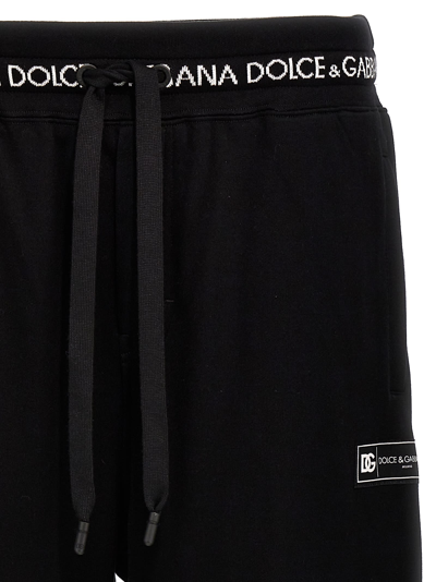 Shop Dolce & Gabbana Logo Joggers In Black