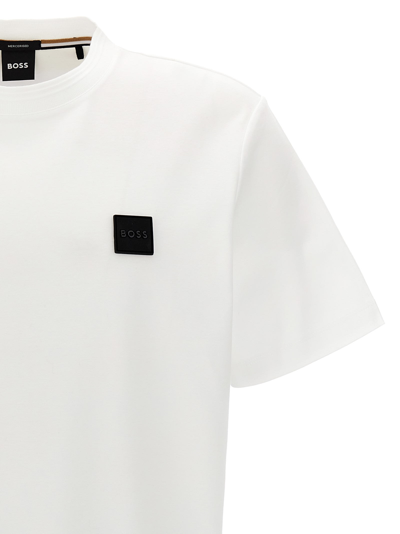 Shop Hugo Boss Logo Patch T-shirt In White