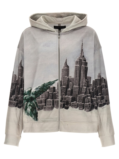 Shop Who Decides War Angel Over The City Hoodie In Gray