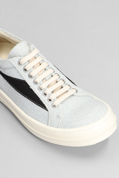 Shop Drkshdw Vintage Sneaks Sneakers In Cyan Cotton
