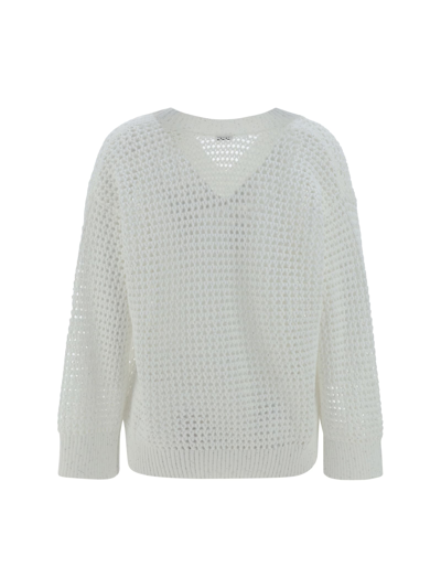 Shop Brunello Cucinelli Sweater In Bianco