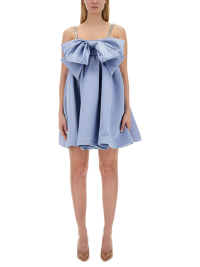 Shop Nina Ricci Dress With Maxi Bow In Celeste