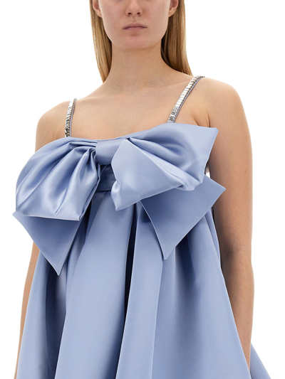 Shop Nina Ricci Dress With Maxi Bow In Celeste