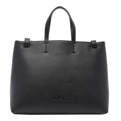 Shop Apc Small Market Shopping Bag In Black