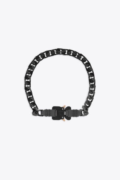 Shop Alyx Colored Chain Necklace Black Metal Chain Necklace With Rollercoaster Buckle - Colored Chain Necklace In Nero