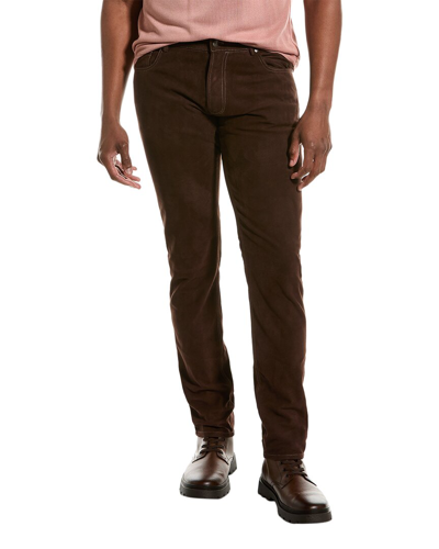 Shop Tod's Suede 5-pocket Pant In Brown