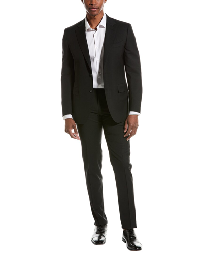 Shop Canali 2pc Wool Suit In Black