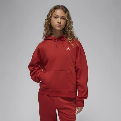Shop Jordan Womens  Brooklyn Fleece Pullover In Dune Red
