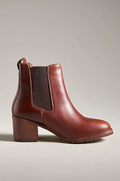 Shop Nisolo Ana Go-to Heeled Chelsea Boots In Red