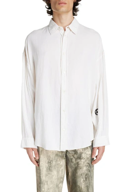 Shop Acne Studios Oversize Button-up Shirt In White