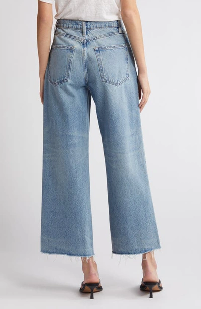Shop Frame The Relaxed Raw Hem Straight Leg Jeans In Rhode
