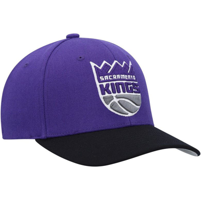 Shop Mitchell & Ness Purple/black Sacramento Kings Mvp Team Two-tone 2.0 Stretch-snapback Hat