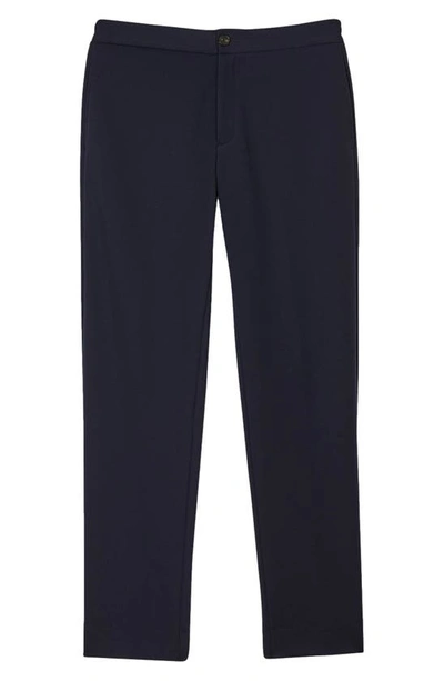 Shop Sandro Unstructed Slim Fit Suit Trousers In Marine