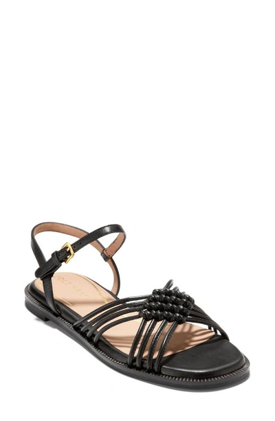 Shop Cole Haan Jitney Sandal In Black Leather