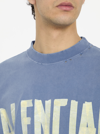 Shop Balenciaga Tape Type Tshirt In Light Blue