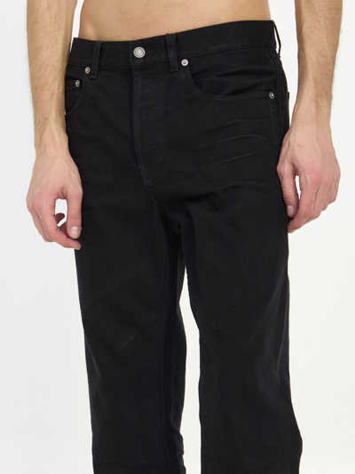 Shop Saint Laurent Denim Jeans In Black