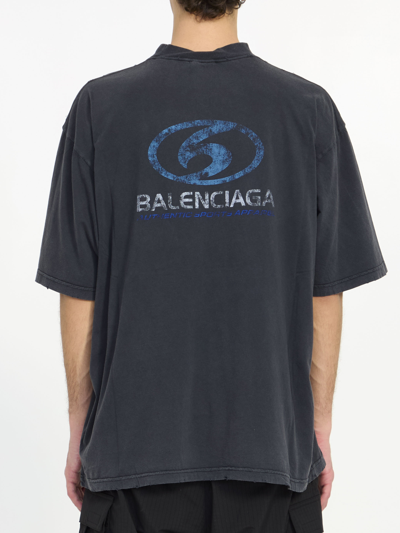 Shop Balenciaga Surfer Tshirt In Black