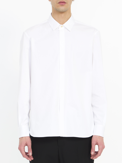 Saint Laurent Yves Collar Shirt In White