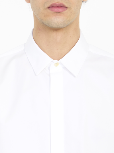 Saint Laurent Yves Collar Shirt In White