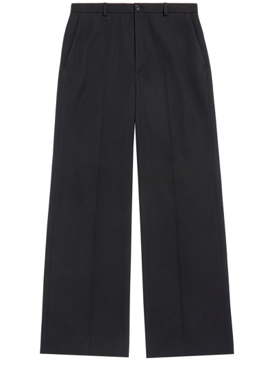 Shop Balenciaga Tailored Trousers In Black