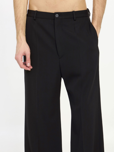 Shop Balenciaga Tailored Trousers In Black