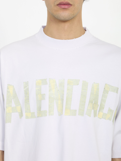 Shop Balenciaga Tape Type Tshirt In White