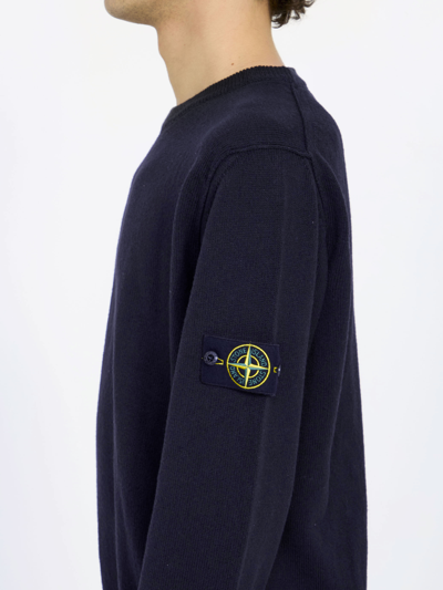 Shop Stone Island Cotton Jumper In Blue