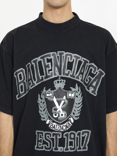 Shop Balenciaga Est.1917 Tshirt In Black