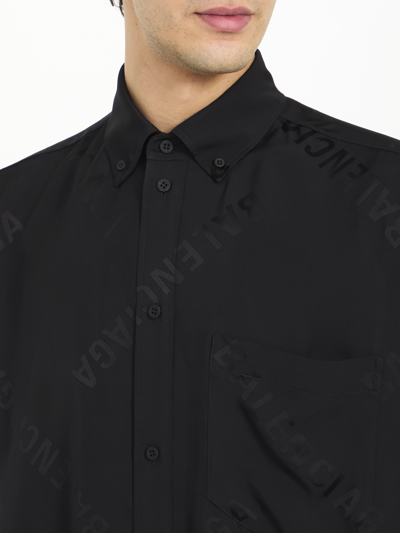 Shop Balenciaga Cocoon Shirt In Black