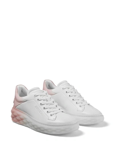 Shop Jimmy Choo Diamond Maxi Sneakers In White