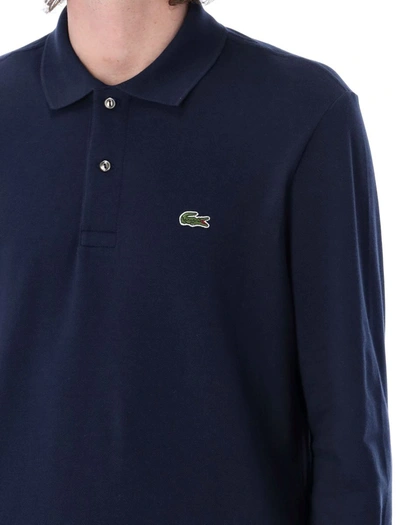 Shop Lacoste Classic Fit L/s Polo Shirt In Marine