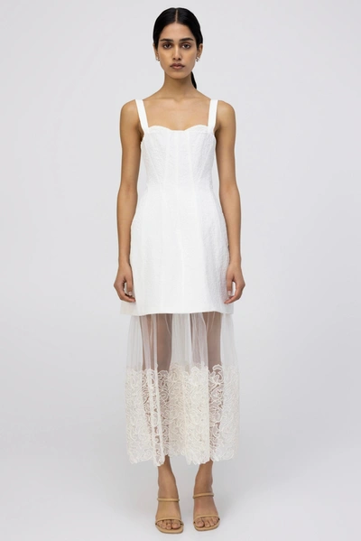 Shop Jonathan Simkhai Callan Dress In Ivory