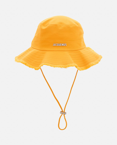 Shop Jacquemus Le Bob Artichaut Cotton Hat In Orange