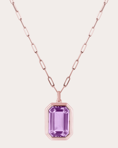 Shop Goshwara Women's Lavender Amethyst Vertical Pendant Necklace In Purple