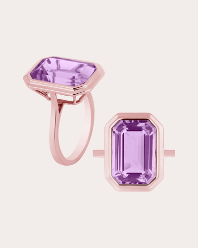 Shop Goshwara Women's Lavender Amethyst Vertical Bezel Ring In Purple