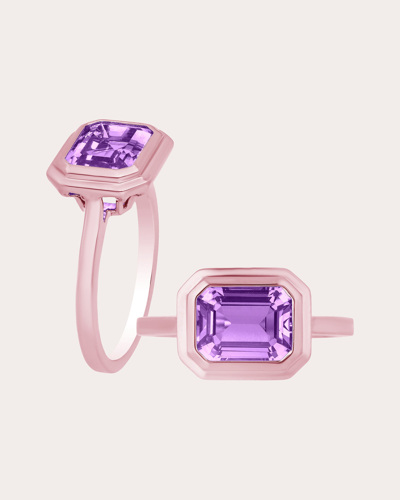 Shop Goshwara Women's Lavender Amethyst Horizontal Bezel Ring In Purple