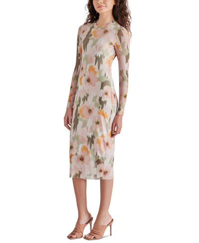 Shop Steve Madden Women's Hailee Long-sleeve Bodycon Dress In Olive