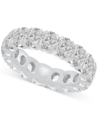 Macy's Diamond Oval-cut Eternity Band (5 Ct. T.w.) In 14k Gold (also In Platinum) In White Gold