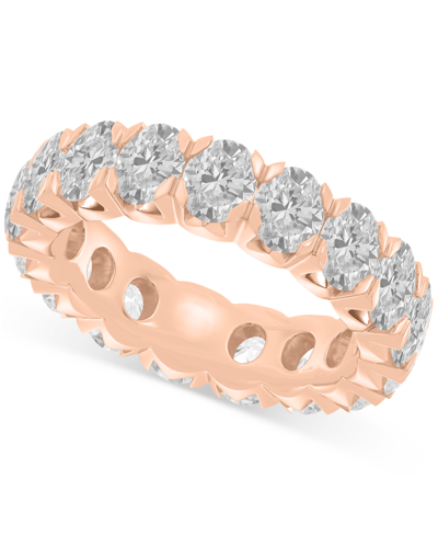 Macy's Diamond Oval-cut Eternity Band (5 Ct. T.w.) In 14k Gold (also In Platinum) In Rose Gold