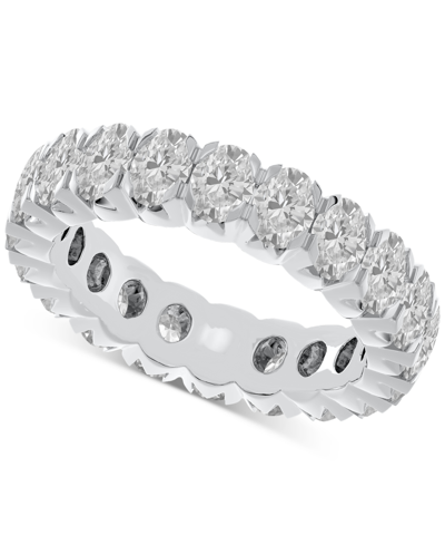 Macy's Diamond Oval-cut Eternity Band (4 Ct. T.w.) In 14k Gold (also In Platinum) In Platinum