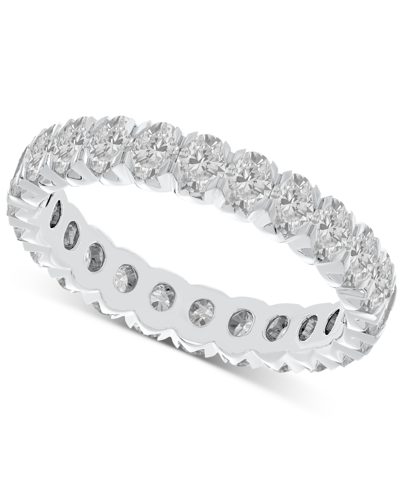 Macy's Diamond Oval-cut Eternity Band (2 Ct. T.w.) In 14k Gold (also In Platinum) In White Gold
