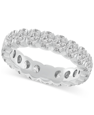 Macy's Diamond Oval-cut Eternity Band (3 Ct. T.w.) In 14k Gold (also In Platinum) In White Gold