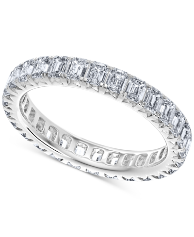 Macy's Diamond Emerald-cut Eternity Band (2 Ct. T.w.) In 14k Gold (also In Platinum) In White Gold