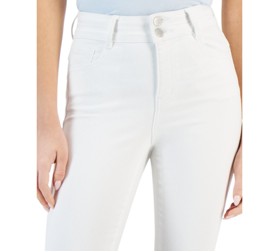 Shop Dollhouse Juniors' Curvy High-rise Skinny Ankle Jeans In White