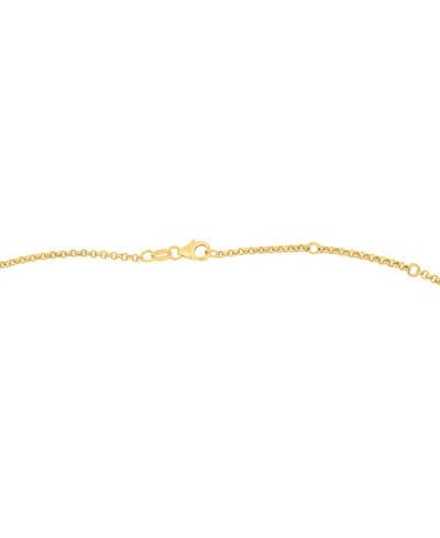 Shop Macy's Diamond Miracle Plate Bezel Pendant Necklace (1/2 Ct. T.w.) In 14k Gold, 16" + 2" Extender In 14k Tw In Yellow Gold