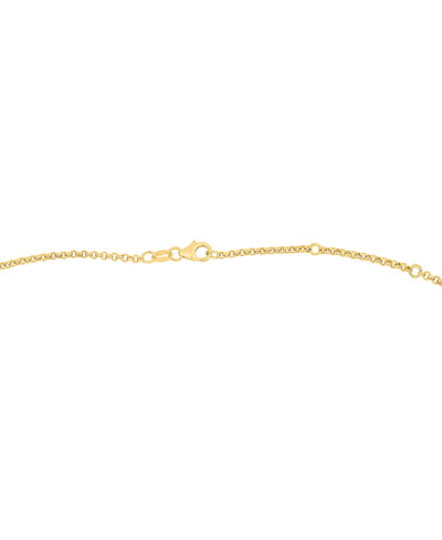 Macy's Diamond Miracle Plate Bezel Pendant Necklace (1/2 Ct. T.w.) In 14k Gold, 16" + 2" Extender In 14k Tw In Yellow Gold