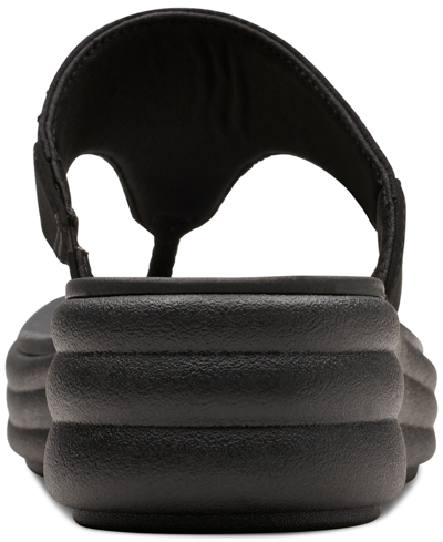 Clarks Clarene Award Womens Nubuck Perforated Wedge Sandals In Black